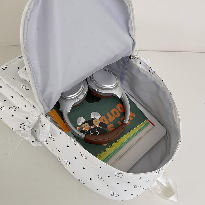 Student's Large Capacity Schoolbag Women's Little Star Print Backpack