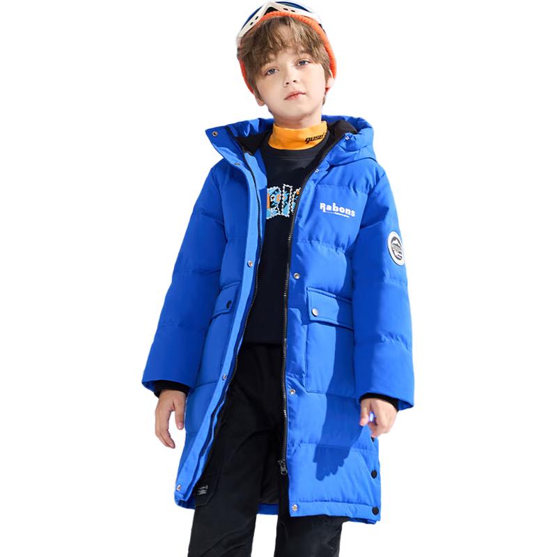 XueZhongFei Children s Hooded Long Down Jacket 140