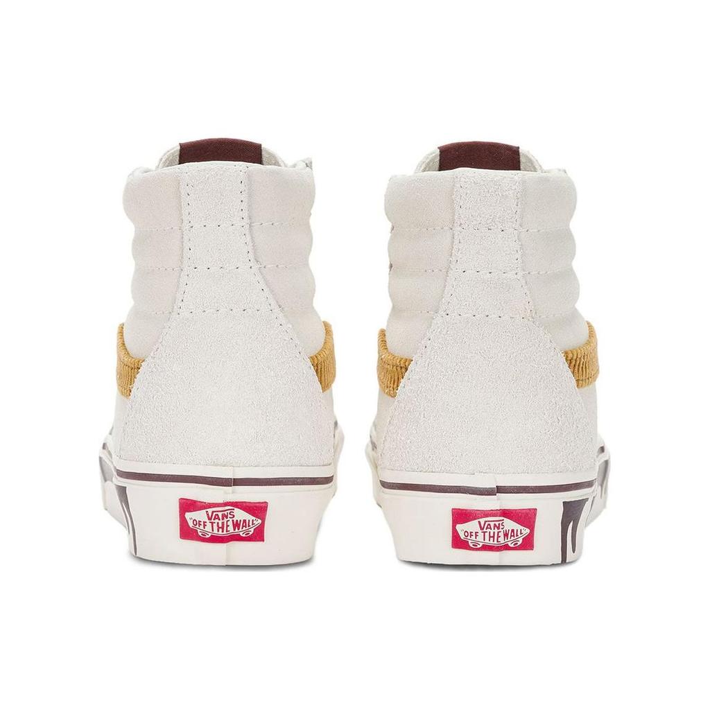 Vans Sk8 Round Toe Lace-Up Shock Absorbing Durable High-Top Skate Shoes Unisex Skate Shoes White VN0007NPD3M