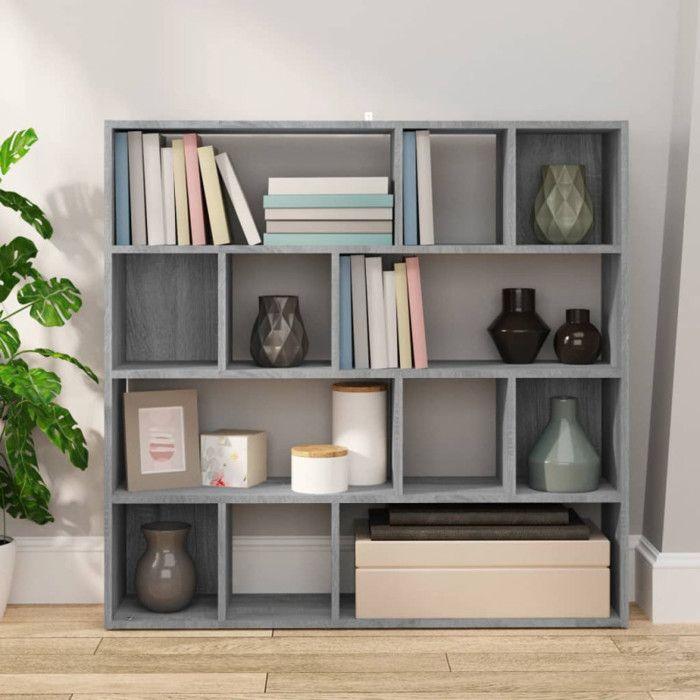 VidaXL Bookcase-Room Divider Sonoma Grey 105x24x102 Cm 823251