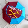 1 PC Automatic Folding Umbrella - West Ham Pattern Portable Foldable Design With 8 Ribs Christmas Birthday Gifts