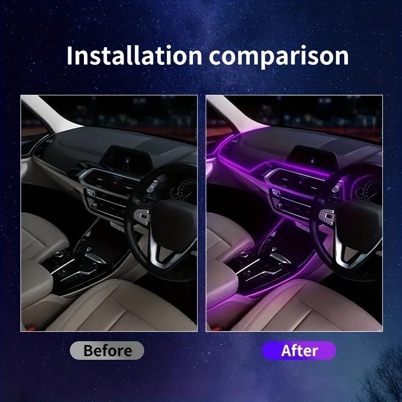 5M Car Environment El Wire LED USB Flexible Neon Interior Lights Car Decorative Accessories Dome Lights 6