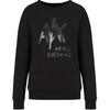 Round Neck Straight Fit Casual Long Sleeve Sweatshirt Women Sweatshirt Black 3RYM44Y-JCZZ1-1200