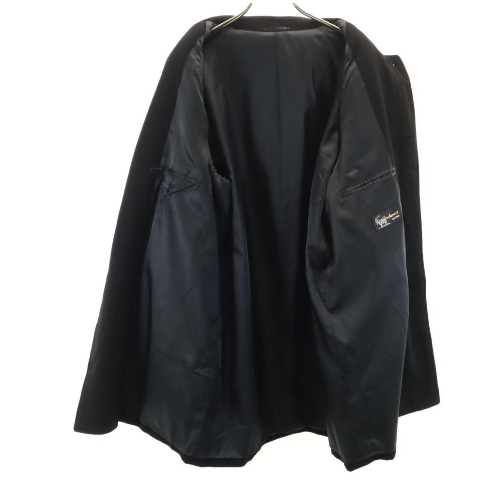 Kaschmir-Mischung Edelstahlkragen Mantel L schwarz Herren Gebraucht