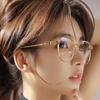 Color-Changing Myopia Glasses Men'S Anti-Blue Light Retro Ultra-Light Handsome Square Eye Frame Women'S Professional With Degree