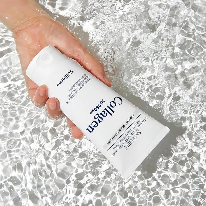 Moist and firm_Wellderma Sapphire low molecular marine collagen perfect cleansing foam