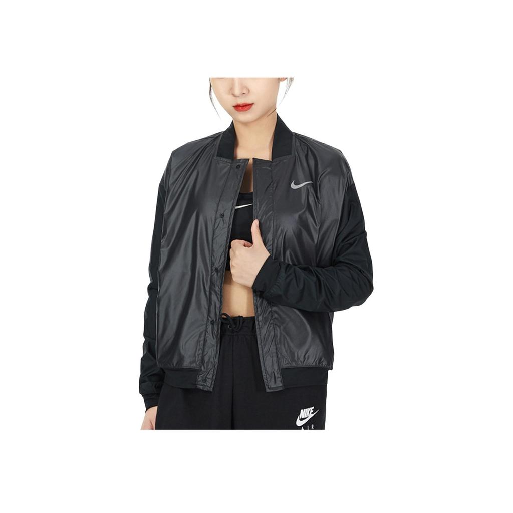 Nike Codzienna Krótka Tkana Kurtka Damska Odzież Wierzchnia Czarna DD6848-010