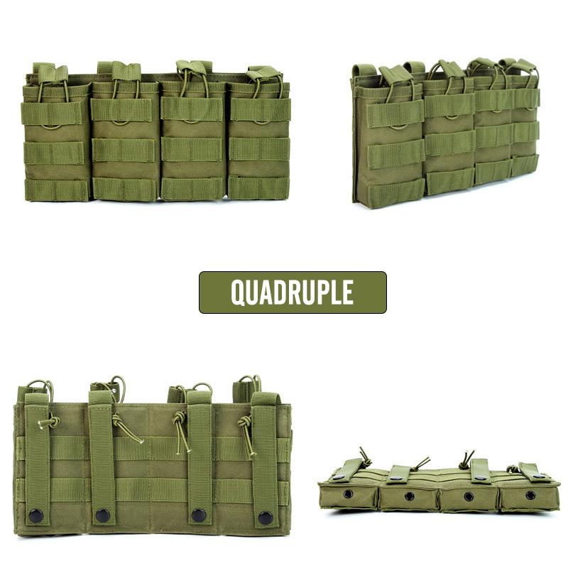 1000D Tactical Magazine Pouch Double/Triple/Quadruple Mag Pouch Airsoft Ak 7.62/5.56mm M4 Ar Rifle Hunting Accessories