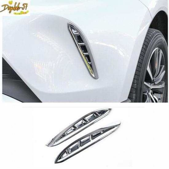2X Chrome Car Front Air Vent Inlet Cover Trim For Toyota Venza