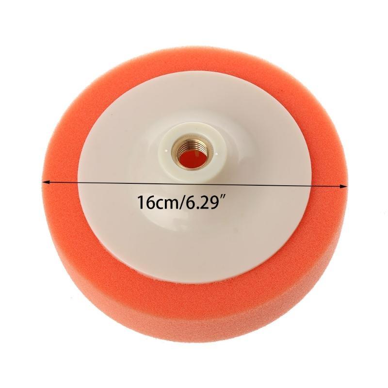 6 Inch 15cm Auto Car Polishing Buffing Polishing Pad Sponge Wheel Waxing Orange Buffing Pads For Electric Polishe Tools