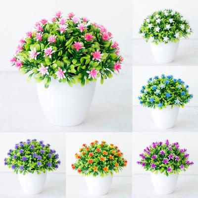 Ungiftige künstliche Blumen im Topf Wunderschönes Mini-Geschenk KTY