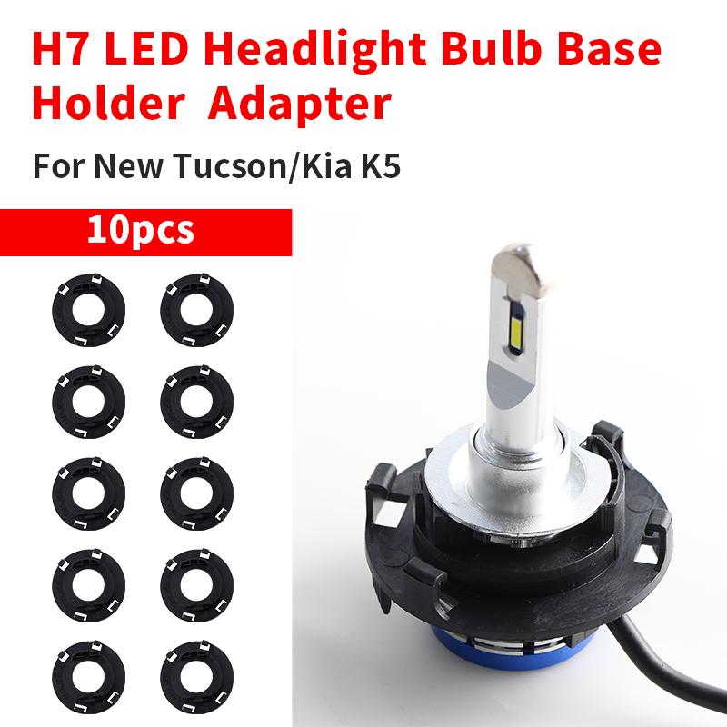 10PCS For Hyundai Mistra New Tucson Elantra/Tucson KIA Carnival K3 K6 Mistra/LAVIDA H7 LED Headlight Bulb Base Holder Adapter