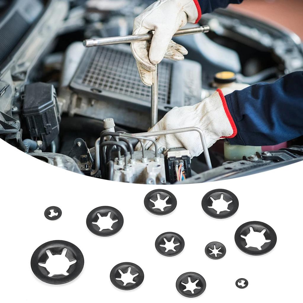 360Pcs Internal Tooth Star Lock Washers Quick Speed Locking Washers Speed Clips Retaining Clips Fasteners Enduring
