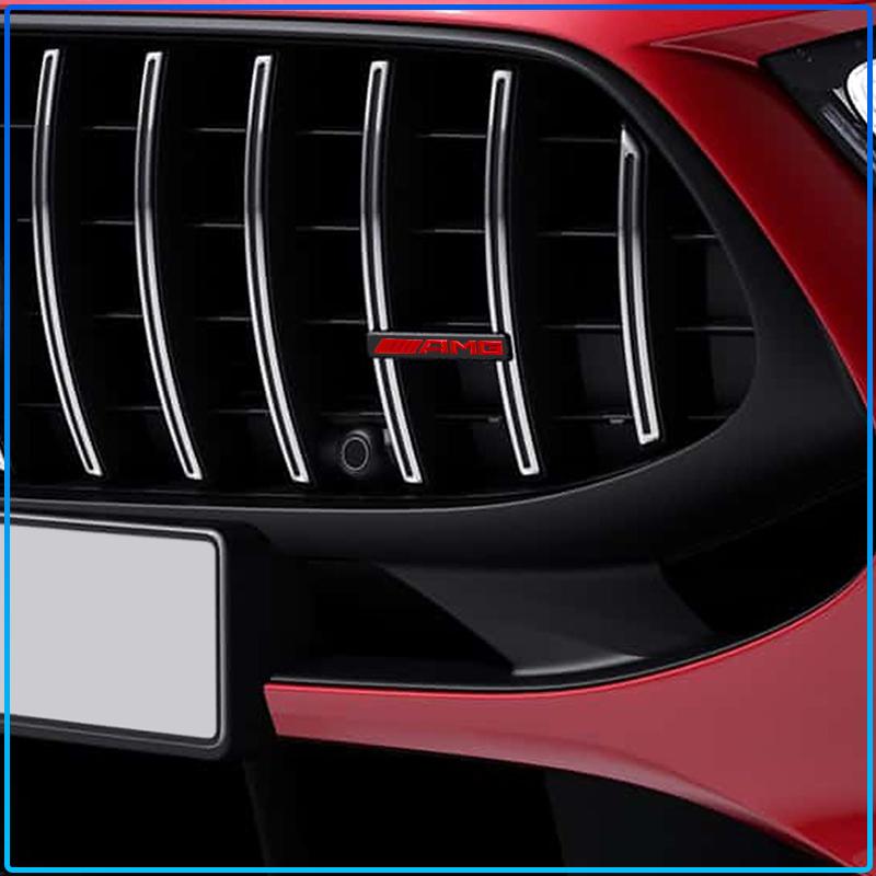 1Pc Car Front Grille Badge Emblem AMG Logo Accessories For Mercedes benz W204 W203 W212 W211 W124 W210 GLC GLE E CLA GLA W205 W211 W213