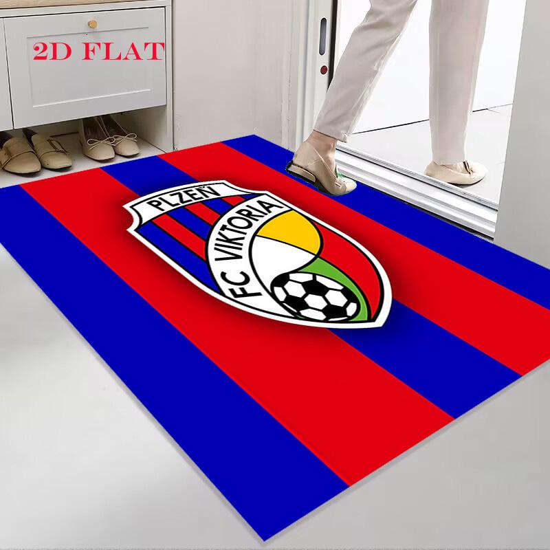 FC Viktoria Plzeň Koberec pro obývací pokoj, ložnici, domov, dekorace na pohovku, protiskluzová podložka pro děti