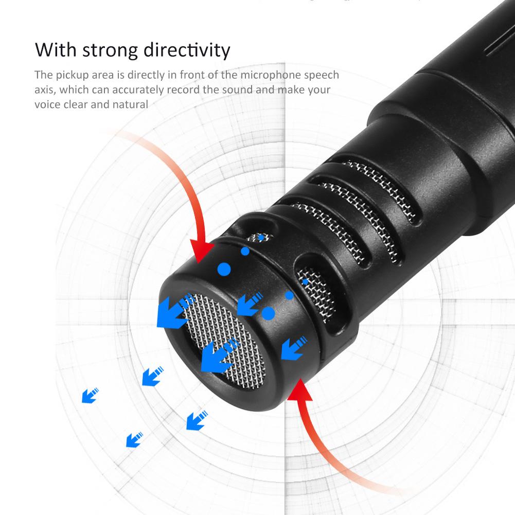 MAMEN MIC-06 Universal External Microphone Mobile Phone Camera for Live Broadcast Interview Vlog