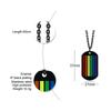 Medaglietta Portachiavi Cane Pride LGBT Arcobaleno Collana Militare Pendente per Uomo Donna Catena in Acciaio Inossidabile Gioielli Regalo BFF