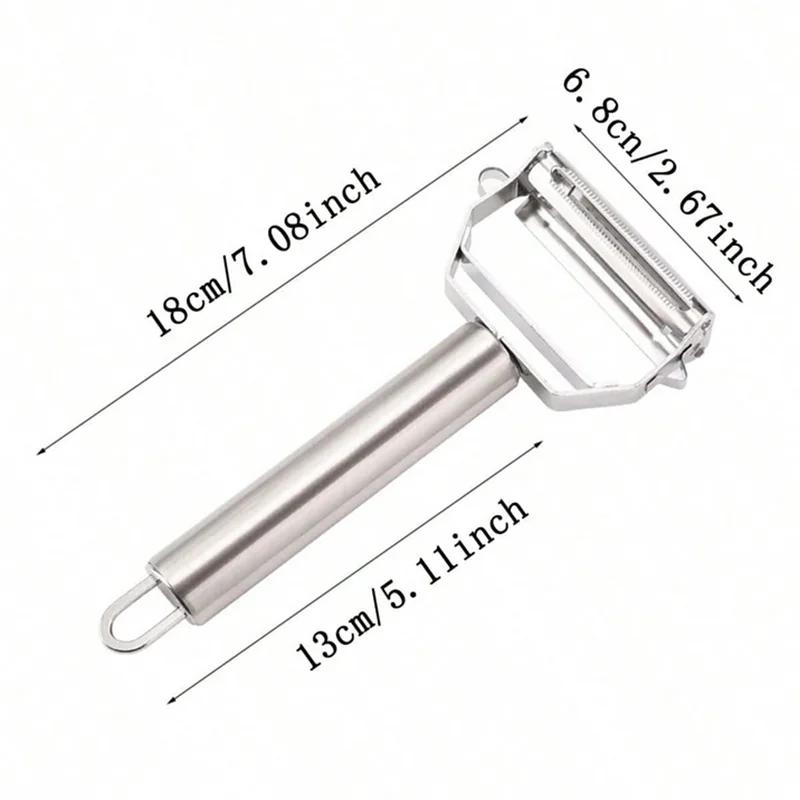 4in1 Schäler Multifunktionsreibe Julienne-Schäler Gemüse- und Obstschäler Edelstahl Zerkleinerer Küchenwerkzeug