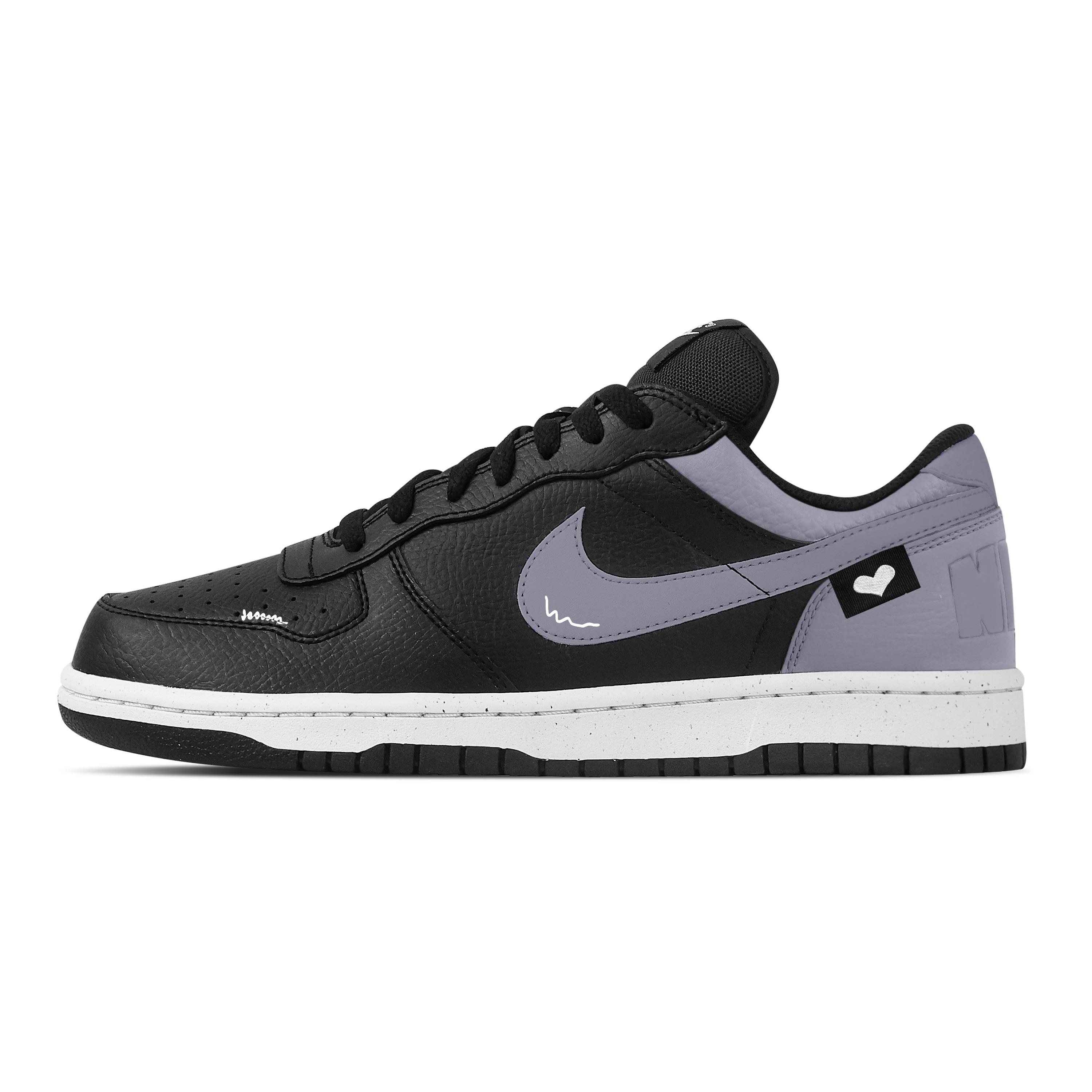 

Nike Big Taro Romantic Abrasion Resistant Breathable Low top Skateboard Shoes Men s Black Purple 355152-016(Team773-) 45