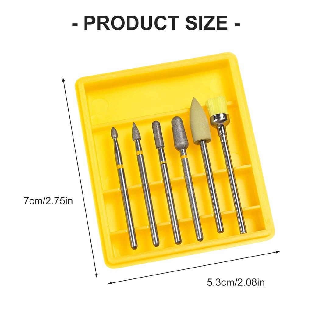 Nail Art Equipment Nail Bits for Nail Drills with Storage Case Travel Friendly Polish Removal for Milling Machines