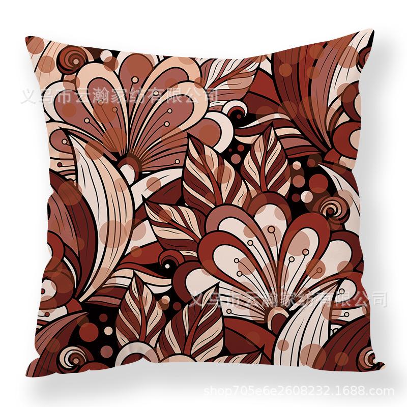 Art Flower Pillow Creative Car Sofa Cushion Digital Print Pillow Cover
