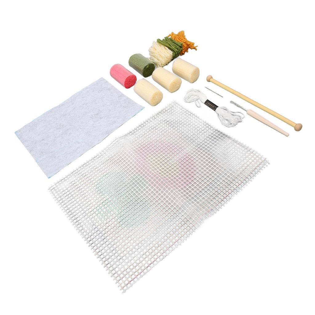 Latch Hook Kit DIY Coaster Soft Touch Lightweight Portable Crocheting Latch Hook Kit