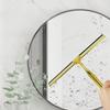 Squeegee for Windows, Water Vapor, Mirror Cabins with a Handle, Metal, Gold Hook