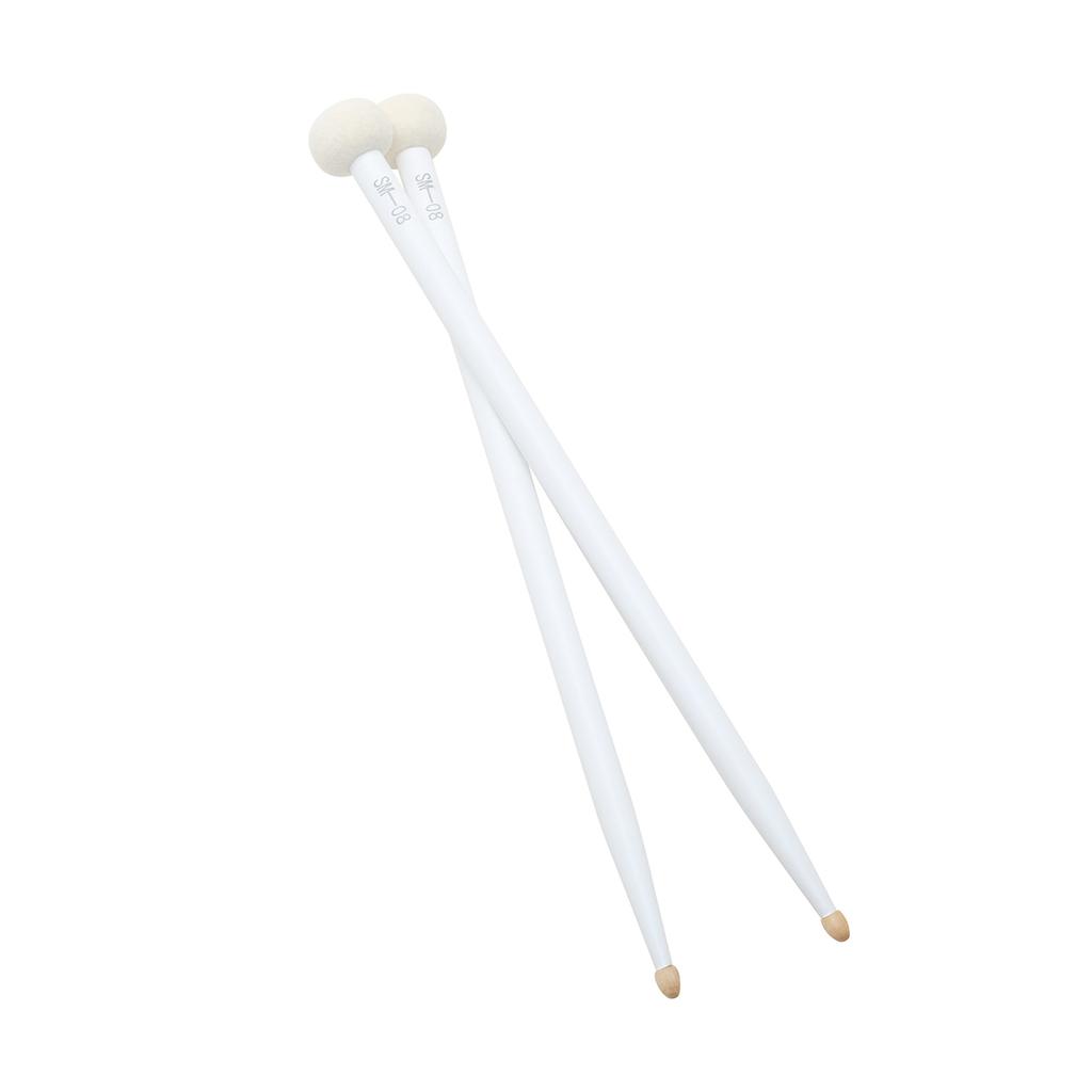 2pcs Drum Mallet Drum Stick Double Sided Drum Mallets Good Hand Feel Sticks Felt and Maple Tips Double Ended Drumsticks