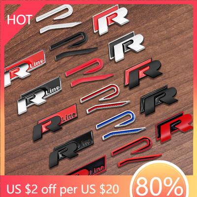 Golf 3 4 MK3 MK4 2026 Heiß Für VW VOLKSWAGEN R Logo Emblem Auto Metall Karosserie Heck Kofferraum Aufkleber Zubehör Für Volkswagen Tiguan Bo