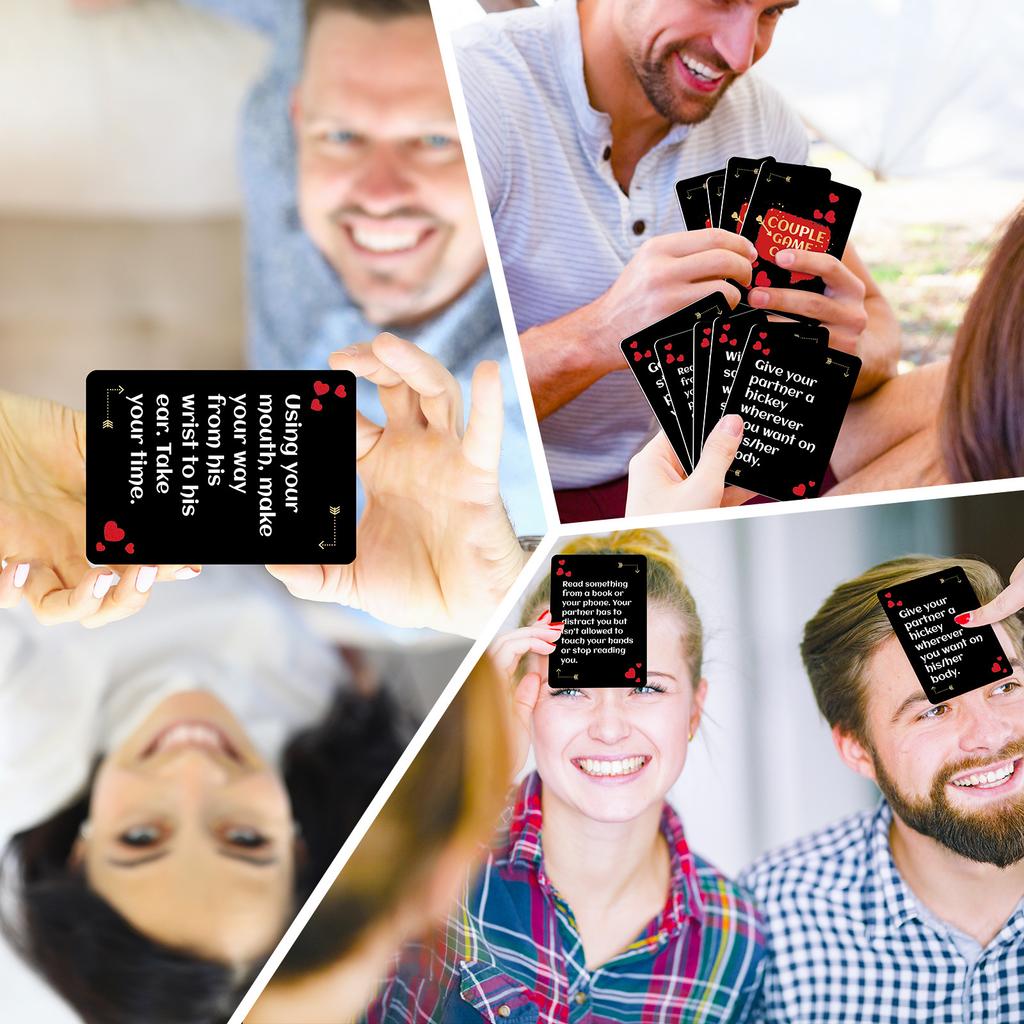 50 Stück Romantische Paar-Spielkarten für Date Nights & Jubiläen, Lustige Gesprächsanreger für Paare