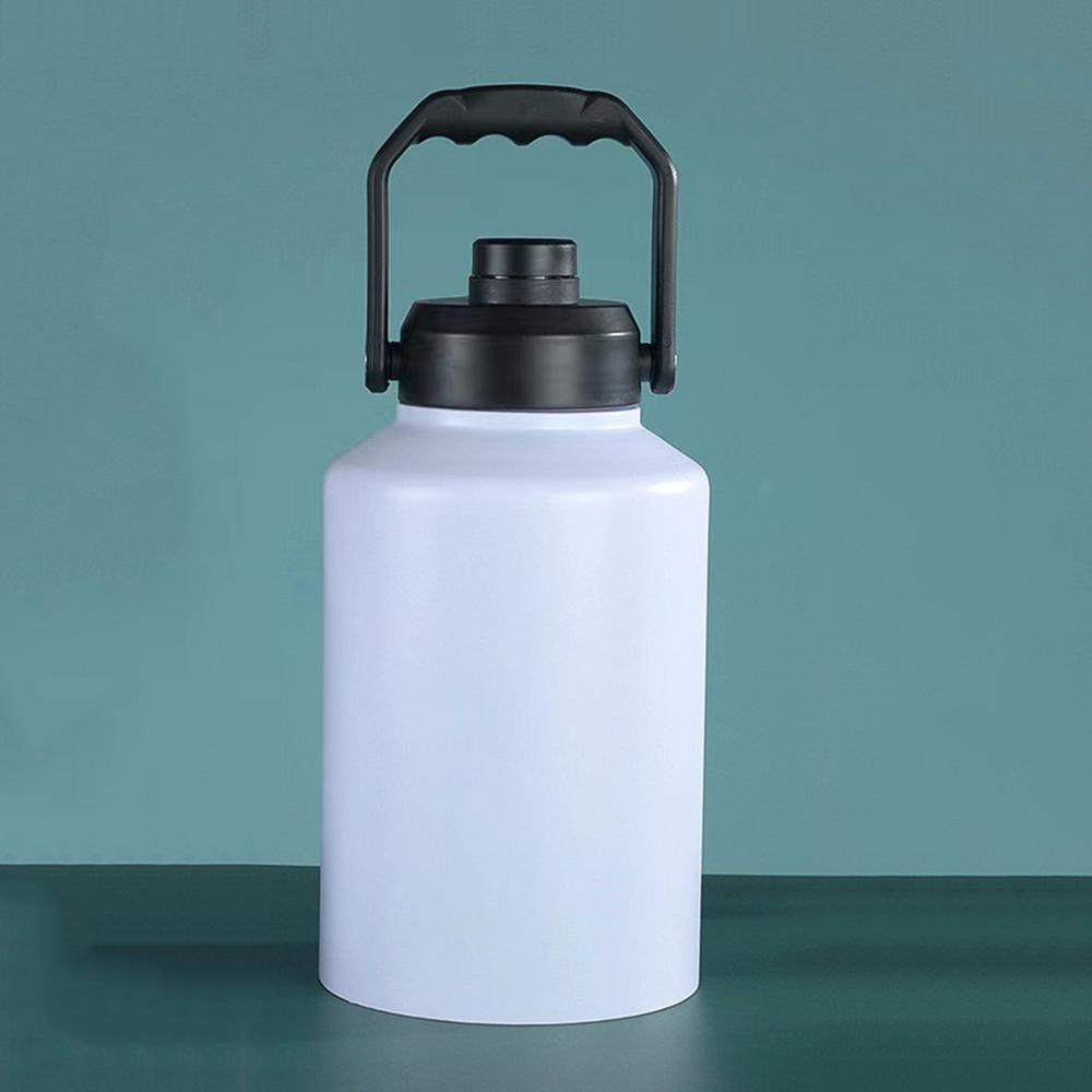 New 304 Stainless Steel Vacuum Flask, Camping Ice Bucket, Outdoor Portable Sports Water Bottle, Handheld Thermos Pot, 2L