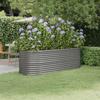 VidaXL Raised Garden Bed Flower Pot Planter Box Raised Bed Patio Terrace Outdoor Galvanized Steel 224x80x68 318954