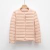 Lightweight Women's Short Crew Neck Down Jacket Liner Autumn Winter New Simple Warm Coat Solid Color Long Sleeve Down Inner Jacket