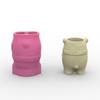 Practical Bear Flower Pots Sturdy Silicone Mold Cement Plaster Craft Supplies for Garden and Indoor Decoration