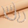 Accessories Bridal Jewelry Women'S Three-Piece Wedding Evening Dress Necklace Bracelet Earrings Accessories