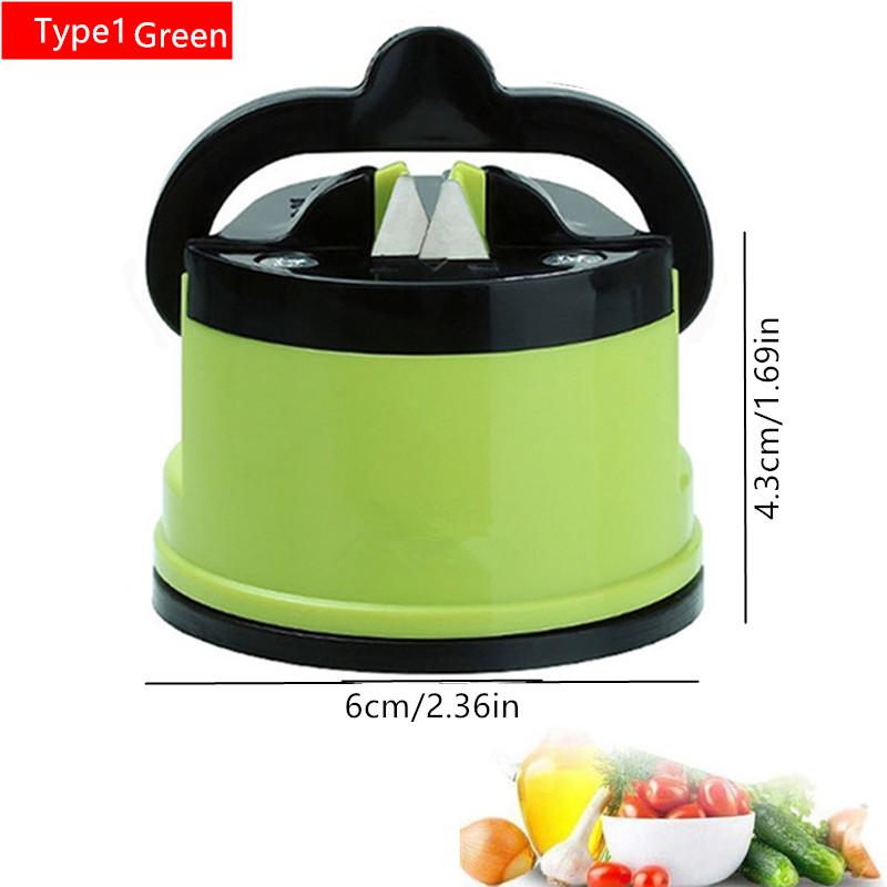 

Кухонная точилка, безопасная точилка для ножей, лезвие ножниц, шлифовальная машина для каменных ножей, заточка вольфрамовых алмазных точилок, инструмент с присоской Tungsten зелёный