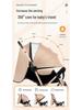 Reversible Foldable Baby Stroller with Shock-Absorbing Wheels and Large Sleep Basket
