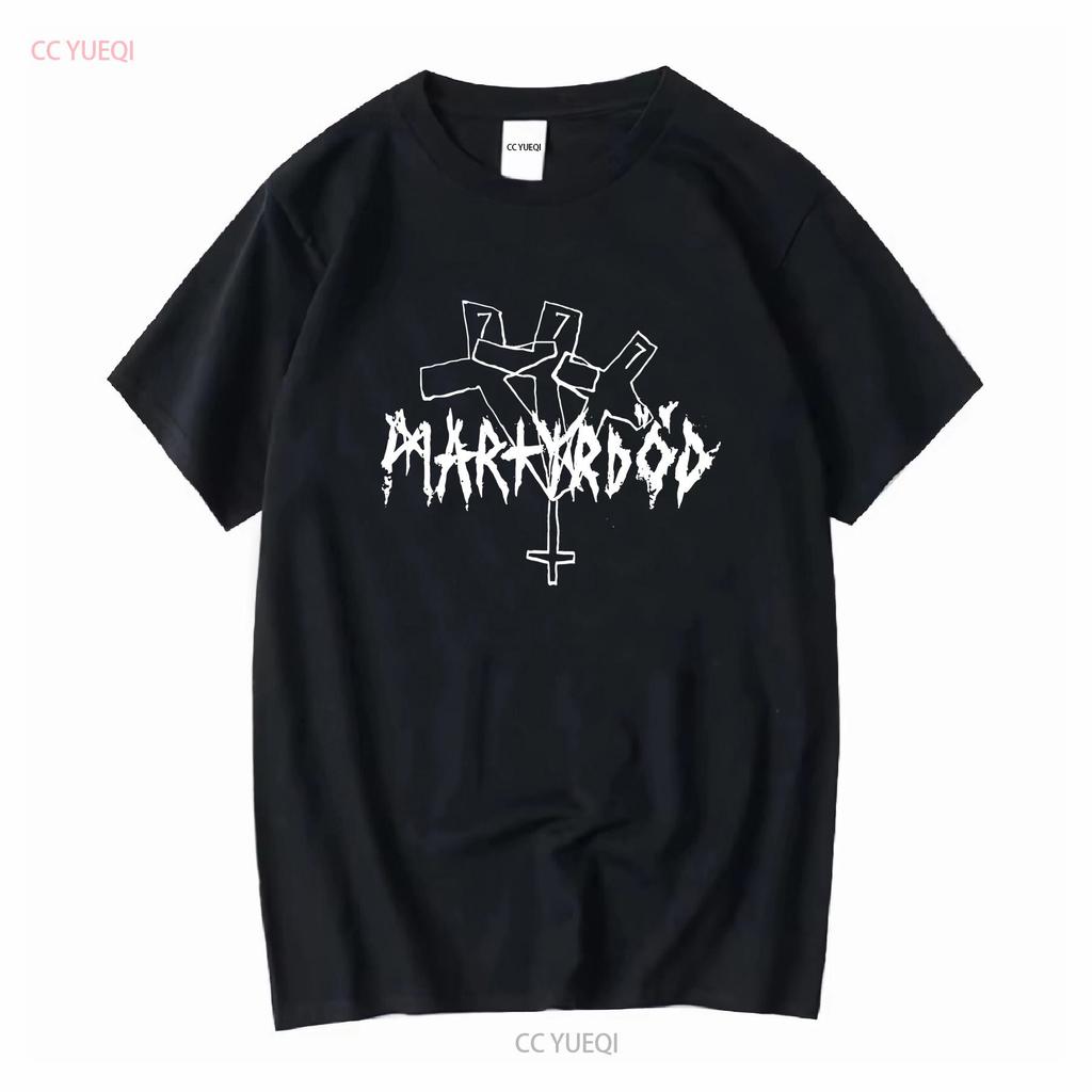 MARTYRDOD Kors T Shirt Vintage Washed Soft Slightly Designer Clothes Versatile Streetwear Top For Everyday Wear Casual Unisex