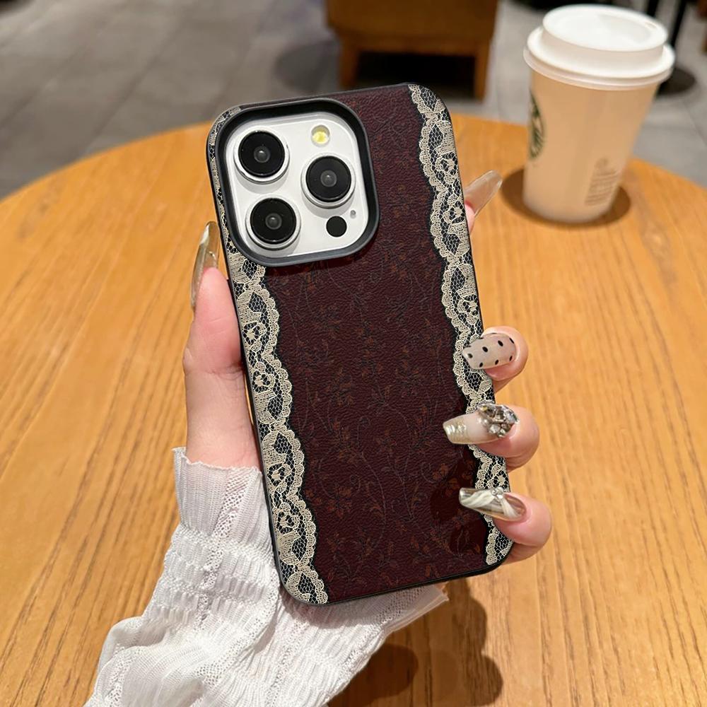 Original Fashion Lace Phone Case For IPhone 16 15 14 Plus Pro 13 12 11 17 Pro Max Case 17 Air Shockproof Soft Silicone Cover