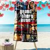 Grand Theft Auto V: L'avventura attende telo da spiaggia Telo da spiaggia per foto vacanze Campeggio all'aperto Asciugamano per piscina all'aperto Asciugamano da bagno ad asciugatura rapida nuoto