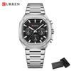 CURREN Men Watch Top Brand Luxury Sports Quartz Mens Watches Full Steel Waterproof Chronograph Wristwatch Men Relogio Masculino