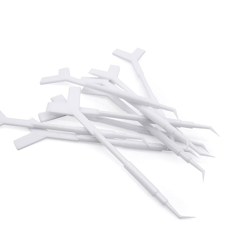 10 ks opakovane použiteľných plastových paličiek na mihalnice na predlžovanie mihalníc Tvar Y Hrebeň Lash Lifting Curler Aplikátor Štetce na make-up
