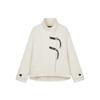 Teenie Weenie Women's Stand Collar Diagonal Placket Wool Coat