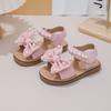 Girls' Bowknot Princess Sandals Soft-Sole Open-Toe Beach Shoes for Toddlers & Children Casual Elegant Girls Dress Shoes