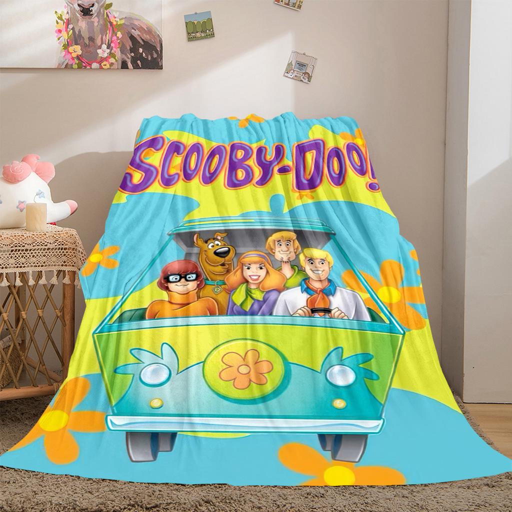 Halloween fantasy comedy adventure cartoon movie Scooby-Doo blanket soft home furnishing nap decoration four seasons warm Sherpa blanket U1
