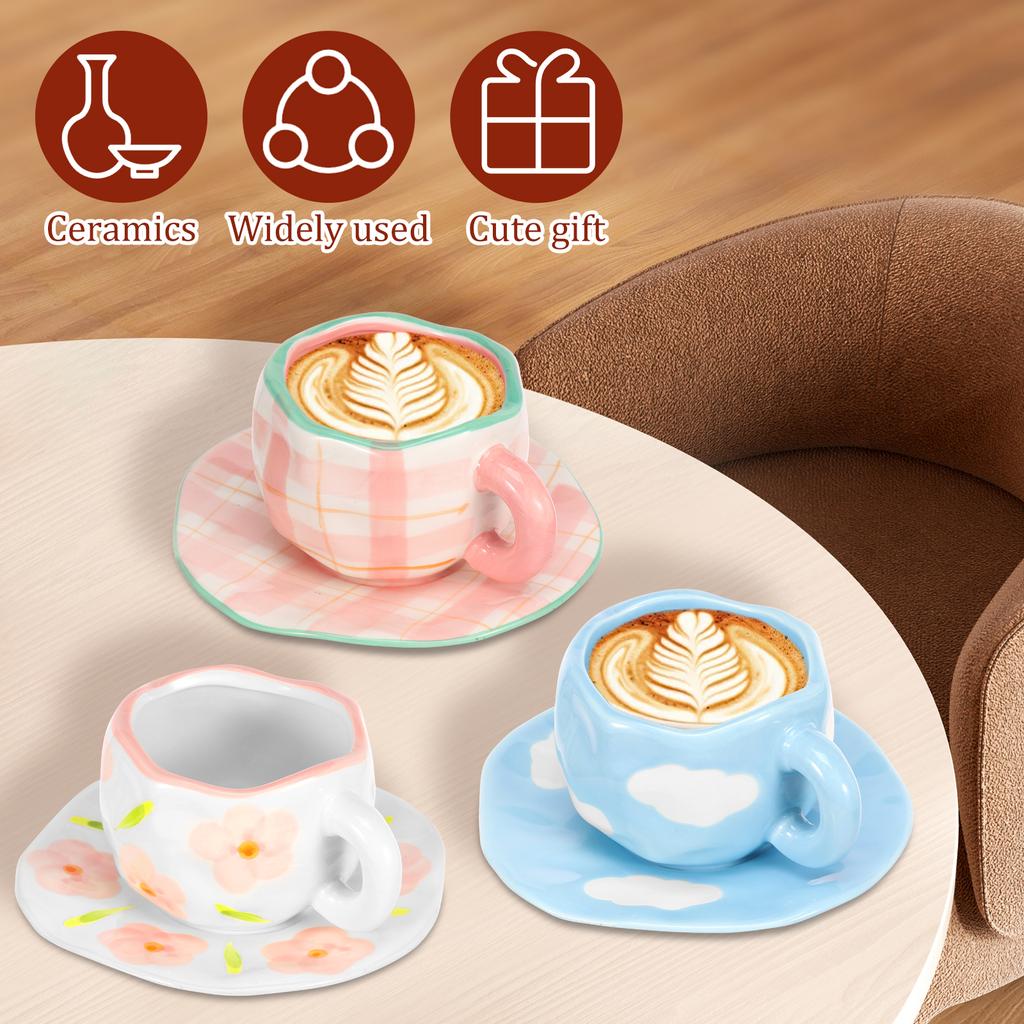 Cute Ceramics Coffee Cup Tea Mug Milk Cup Coffee Mug Tea Cup Office Valentine's Day Gifts Drinkware Bar Kitchen Accessories