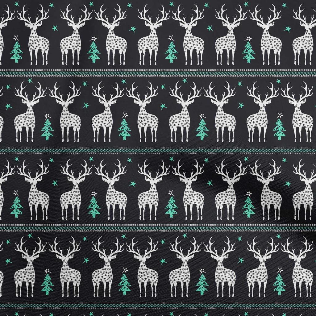 oneOone Cotton Flex Black Fabric Christmas Lumberjeck Sewing Craft Projects Fabric Prints By Yard 40 Inch