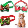3 STÜCKE Neue Rote und Grüne Weihnachtskollektion Haustier Fliege Handgefertigter Schmuck Halsband Katze und Hund Niedliche Fliege Haustierzubehör