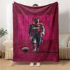 Messi's Legacy Soccer Blanket Comfortable Suitable for Office Bedding Bed for All Occasions Playful Design Suitable for Gifting Relatives and Friends