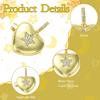 Ipotkitt 5Pcs Heart with Star Brass Micro Pave Cubic Zirconia Diffuser Locket Charm Pendants Openable Ornaments for DIY Making - 19.5x22.5mm